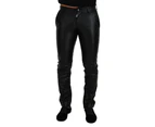 DOLCE & GABBANA Black Pants 100% Agnello - New with Tags - Black