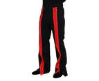 DOLCE & GABBANA Pants with Logo Details - Black and Red