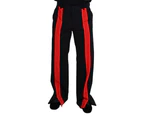 DOLCE & GABBANA Pants with Logo Details - Black and Red