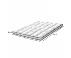 Dreamz Pillowtop Mattress Topper Mat Pad Bedding Luxury Protector Cover Single - White