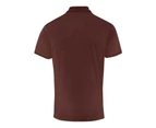 Premier Mens Coolchecker Pique Short Sleeve Polo T-Shirt (Brown) - RW4401