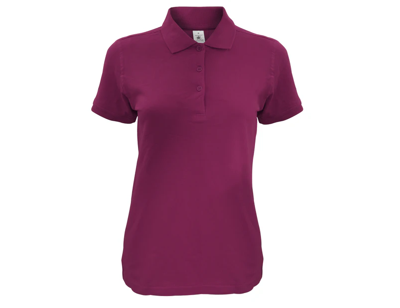 B&C Womens Safran Timeless Polo Shirt (Burgundy) - RW4828