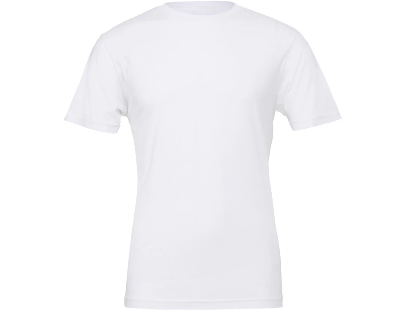 Canvas Unisex Jersey Crew Neck T-Shirt / Mens Short Sleeve T-Shirt (White) - BC163