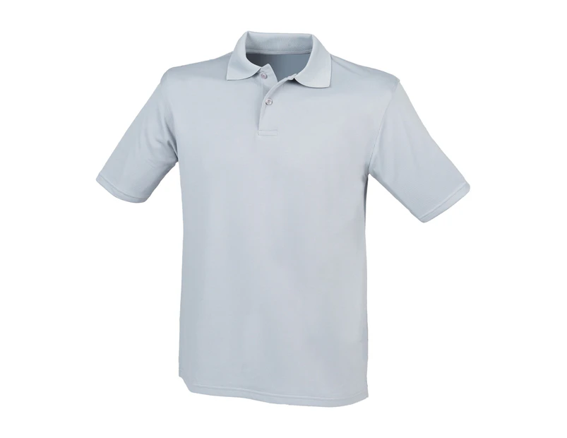 Henbury Mens Coolplus® Pique Polo Shirt (Silver Grey) - RW635