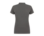Henbury Womens Micro-Fine Short Sleeve Polo Shirt (Charcoal) - RW5421