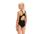 Speedo Girls Plastisol Placement Muscleback One Piece Swimsuit (Black/Pink) - RD3031