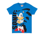 Sonic The Hedgehog Boys Cartoon Character T-Shirt (Blue) - NS7188