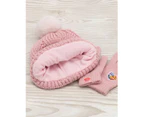Paw Patrol Girls Friends Knitted Hat And Gloves Set (Pink) - NS7047