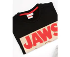 Jaws Mens Movie Poster Long Pyjama Set (Black/Grey) - NS7003