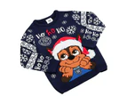 Paw Patrol Childrens/Kids Chase Knitted Christmas Jumper (Navy) - NS6949