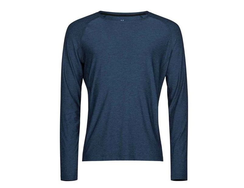 Tee Jays Mens CoolDry Long-Sleeved T-Shirt (Navy Melange) - PC5321