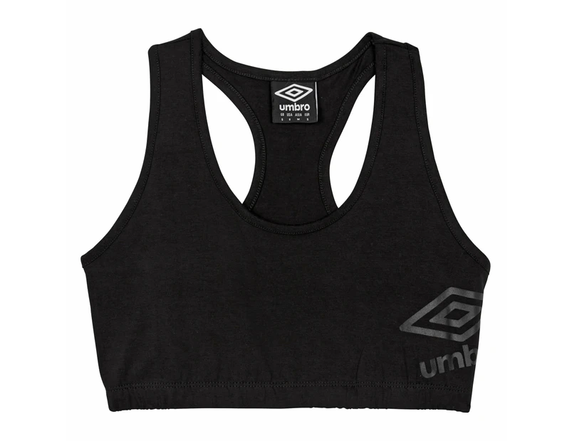 Umbro Womens Core Logo Sports Bra (Black) - UO1463