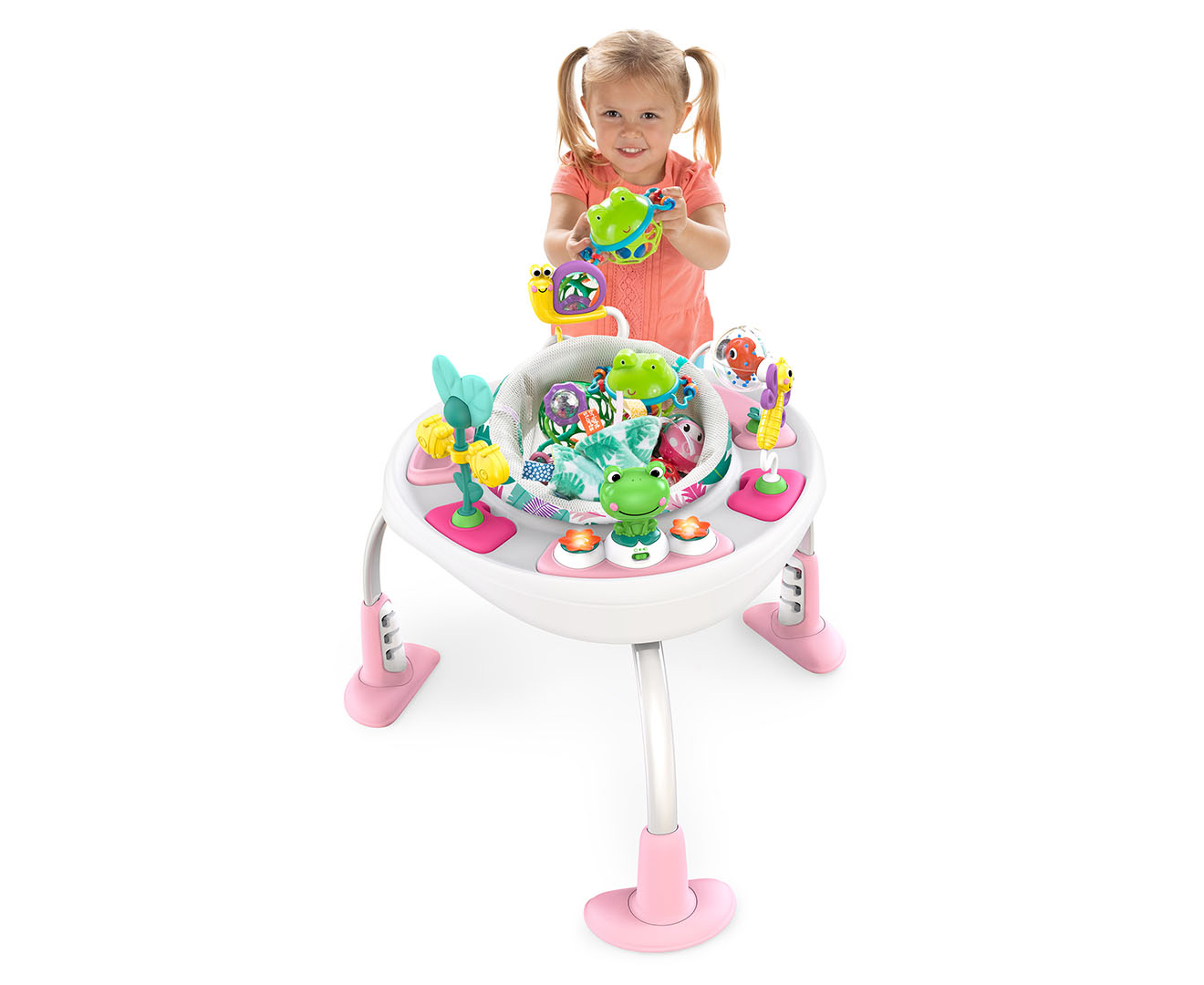 Bright Starts Bounce Bounce Baby 2-in-1 Activity Jumper & Table - Playful  Palms