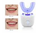 360 Degrees Automatic Electric Toothbrush Rechargeable Ultrasonic U-Type Blue light Tooth Whitening Toothbrush - Green