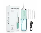 300ML Portable Oral Irrigator Dental Water Flosser Water Jet Toothpick Waterproof 3 Modes USB Rechargeable Teeth Cleaner - Pink
