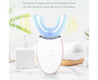 360 Degrees Intelligent Automatic Soft Sonic Electric Toothbrush U Type USB Charging Tooth Whitening Automatic Cleaning Machine - Blue