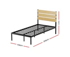 Artiss Bed Frame King Single Size Metal Frame PAULA