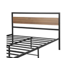 Artiss Bed Frame Double Size Metal Frame Black DREW