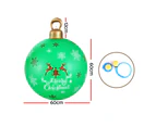 Jingle Jollys Christmas Inflatable Ball  Bauble 60cm Outdoor Decoration Green