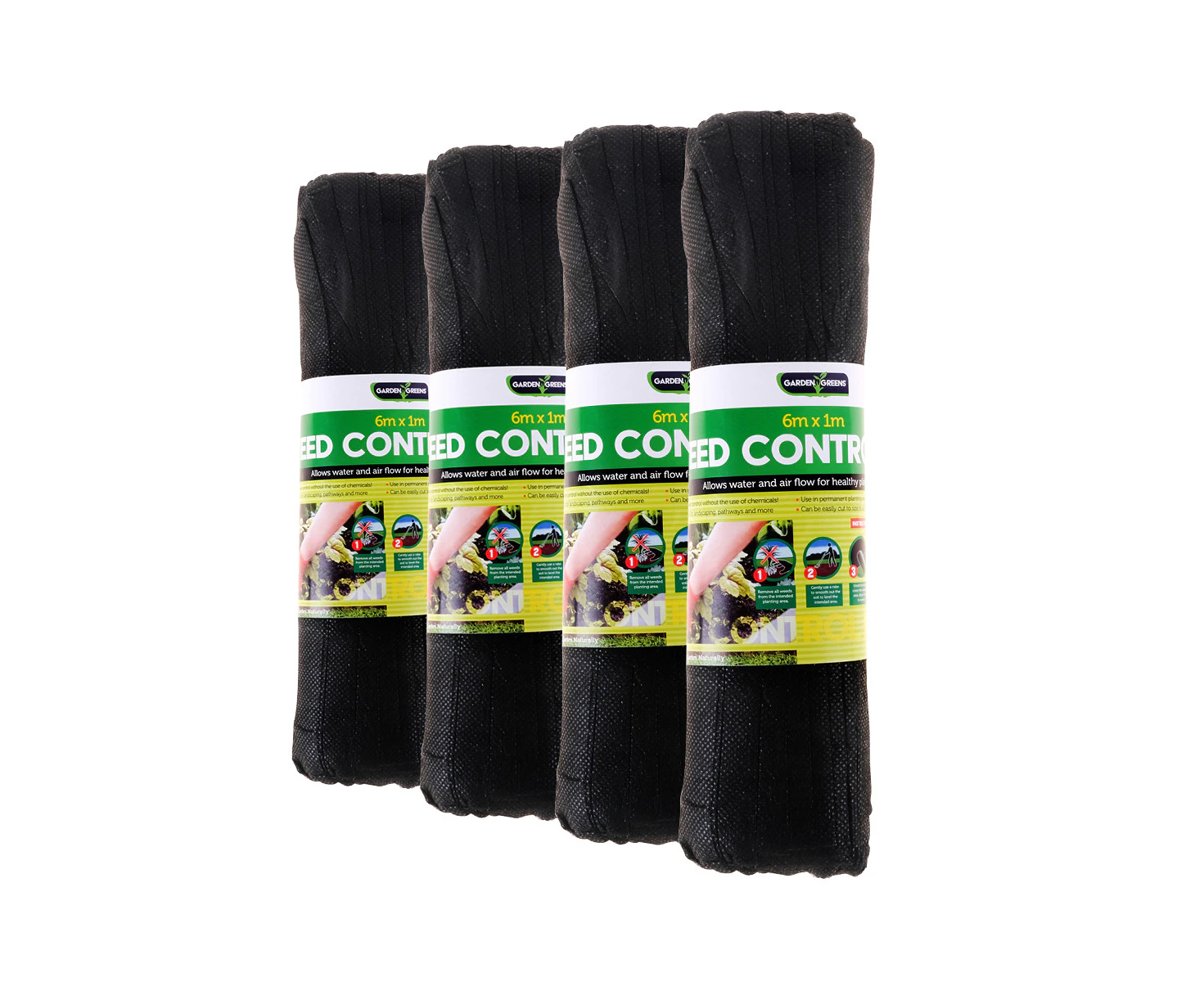 Garden Greens 24PCE Weed Control Barrier Mesh Underlay/Mat UV Resistant 6m