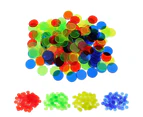 100Pcs 19mm Bingo Chips Transparent Color Counting Math Game Counters Markers-Orange 100pcs
