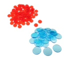 100Pcs 19mm Bingo Chips Transparent Color Counting Math Game Counters Markers-Light Rose Red 100pcs