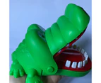 Crocodile Toy Creative Waterproof Plastic Crocodile Mouth Bite Finger Game for Children-Green