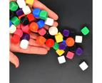 20Pcs 16mm Opaque Blank D6 Six Sided Dice Toy Teaching Resources Party Supplies-Mixed Color