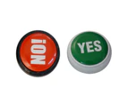 2Pcs Electronic Talking YES NO Sound Button Toy Green Red Event Party Supplies-