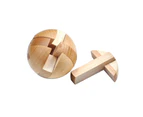 Classic Wooden Puzzle Intelligence Sphere Chinese Brain Teaser Game Kid Adult Toy-