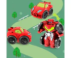 Mini Deformation Car Robot Transformable Inertia Truck Model Interactive Kid Toy-4#
