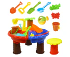 Kids Outdoor Summer Beach Sand Digging Tool Water Playing Plastic Table Toy Kit-3 Grid Dolphin