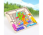 Montessori Educational Toy Multifunctional Color Recognition Wooden Clip Beads Training Puzzle Game for Children-Multicolor