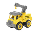 Engineering Toy Detachable Assembly Easily Plastic Construction Vehicles Toy for Kids- C