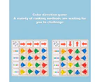1 Set Arrow Blocks Direction Cognition Colorful Sturdy Wooden Color Arrow Building Blocks for Education- 1 Set