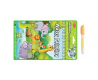 Colorful Drawing Book Reusable Color Changing Animal World Water Drawing Book for Children- C