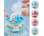 Mini Claw Machine 8 Tiny Stuff Prizes Dinosaur Gashapon Toy Claw Toy Grabber Fingertip Toy Birthday Gifts-Blue1