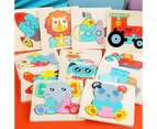 1 Set Buildings Puzzle Cartoon Creative Interactive Smooth Edges Wooden Educational Cage Bell Puzzle Toy for Toddler	- J