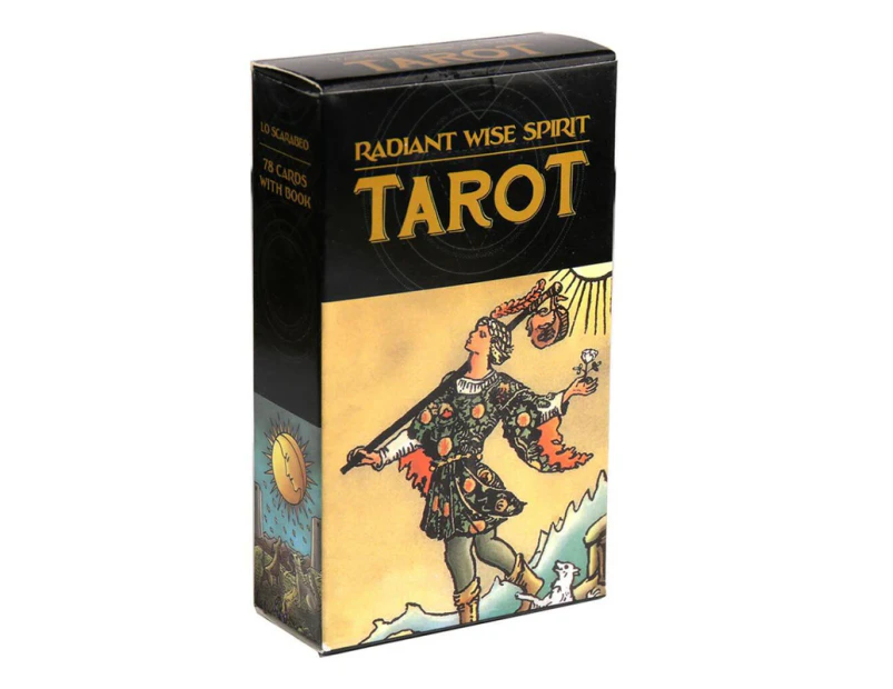 1 Set Tarot Cards  Exquisite Pattern Energy Oracle Cards Entertainment Tool Fortune Telling Cards Game- G