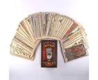 Tarot Cards English Sacred Spirit Clear Pattern Reusable Tarot Cards Decks Family Gathering Table Card Game for Party- A