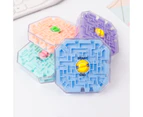 Maze Toy Classic Transparent Visible Portable 3D Gravity Memory Sequential Maze Game for Child-Yellow