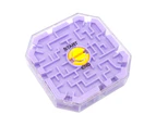 Maze Toy Classic Transparent Visible Portable 3D Gravity Memory Sequential Maze Game for Child-Purple