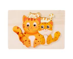 Wooden Puzzle Smooth Surface Round Edges Cute Animal Cat Dog Puzzles Baby Logic Teaching Toy for Kindergarten- Penguin