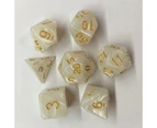 7Pcs KTV Party Multicolor Polyhedral Numbers Dice Table Board Game Supply Gift-White