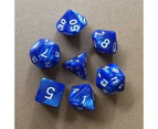 7Pcs KTV Party Multicolor Polyhedral Numbers Dice Table Board Game Supply Gift-Purple