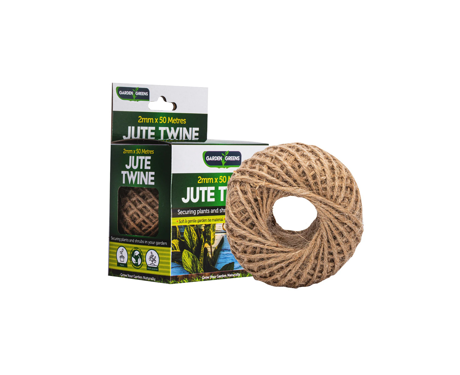 Garden Greens 24PCE Jute Twine Organic Fibre Compostable Recycable 50m