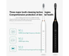 Newest Ultrasonic Electric Toothbrush Rechargeable USB with Base 6 Mode Adults Sonic Toothbrush IPX7 Waterproof - Pink