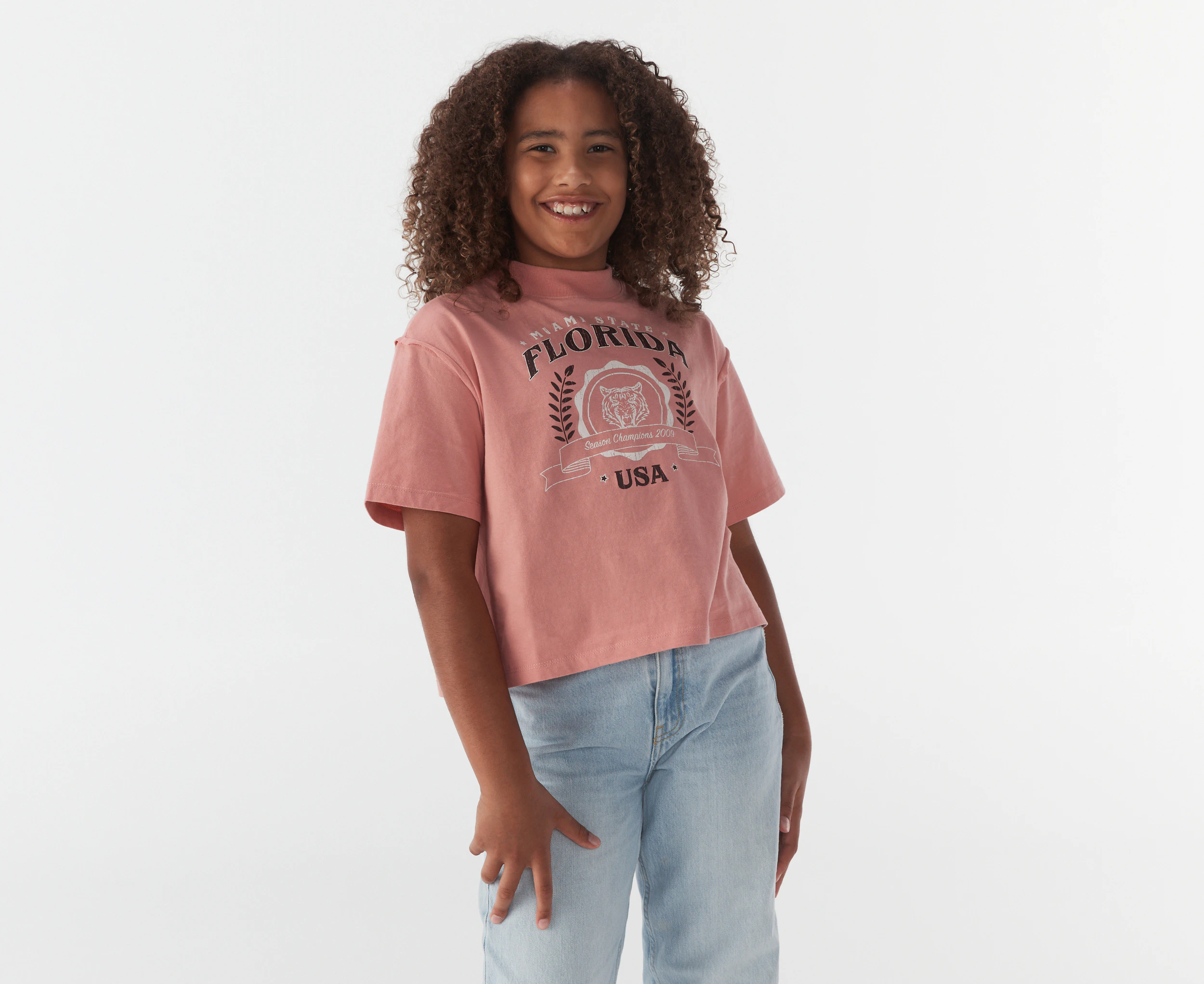 Eve Girl Youth Florida Tee / T-Shirt / Tshirt - Pink