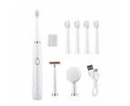 Portable 3 in 1 Smart Electric Toothbrush With 4 Brush Head Electric cleansing brush Facial beauty stick Facial massager