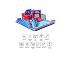 AirMyFun Inflatable Trampoline Bounce House 11 Play Zones Kids Jumping Water Slide Outdoor Toy